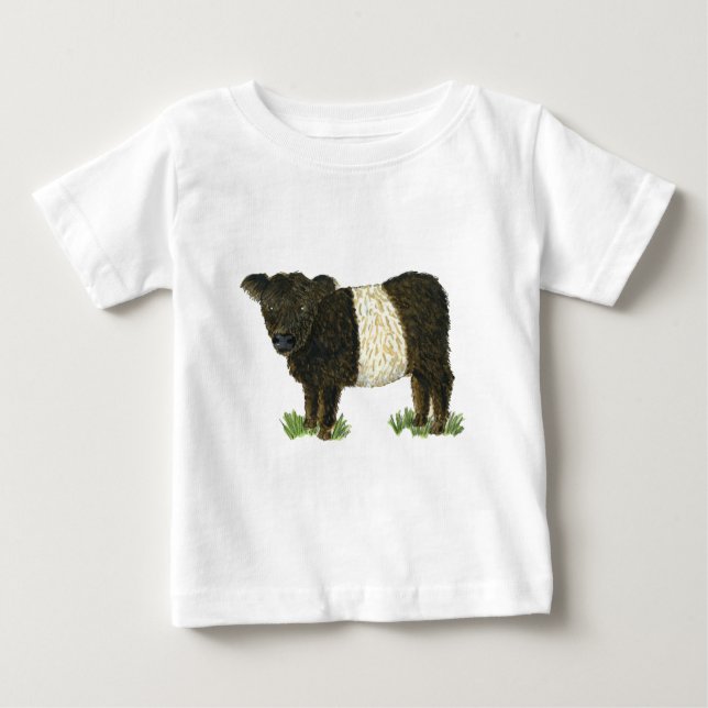 'Beltie' Belted Galloway Baby T-Shirt (Front)