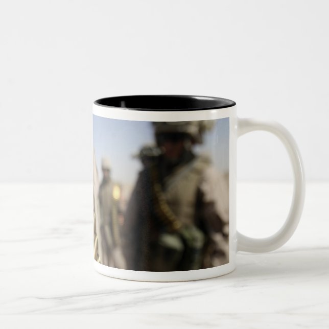 Belts of 50-calibre ammunition Two-Tone coffee mug (Right)