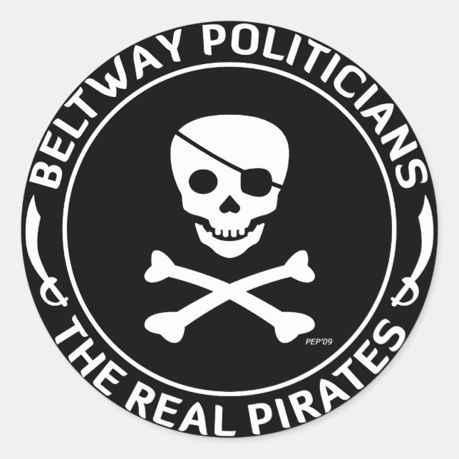 Beltway Pirates Classic Round Sticker (Front)