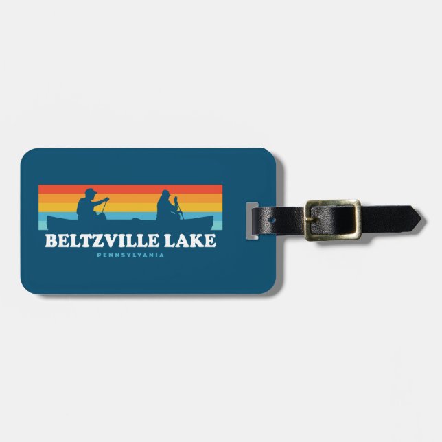 Beltzville Lake Pennsylvania Canoe Luggage Tag (Front Horizontal)