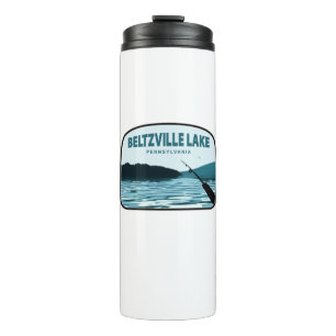 Beltzville Lake Pennsylvania Fishing Rod Thermal Tumbler