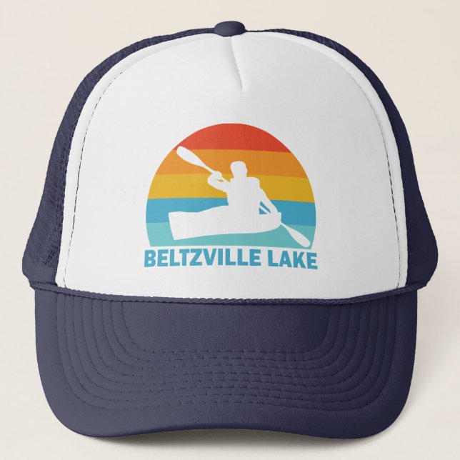 Beltzville Lake Pennsylvania Kayak Trucker Hat (Front)