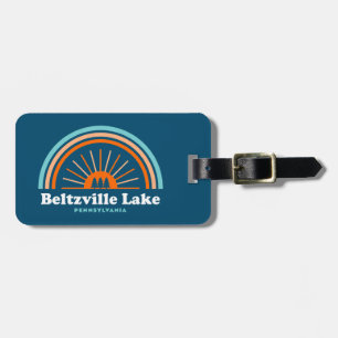 Beltzville Lake Pennsylvania Rainbow Luggage Tag