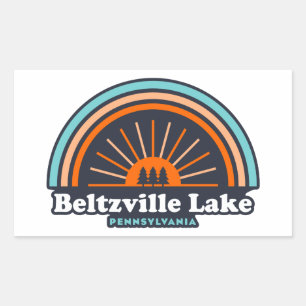 Beltzville Lake Pennsylvania Rainbow Rectangular Sticker