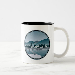 Beltzville Lake Pennsylvania Reflection Two-Tone Coffee Mug
