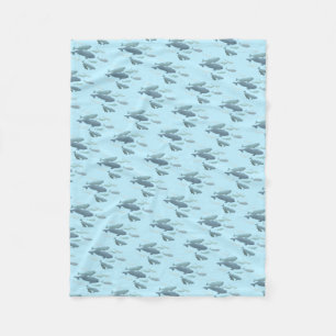 Beluga Blanket Beluga Whale Art Fleece Blanket