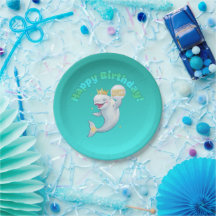 Beluga Boo Happy Birthday 7" Paper Plate