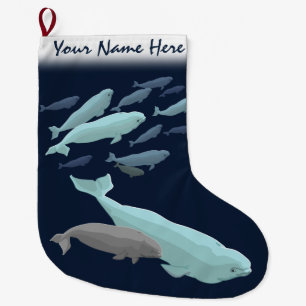 Beluga Christmas Stocking Personalise Beluga Whale