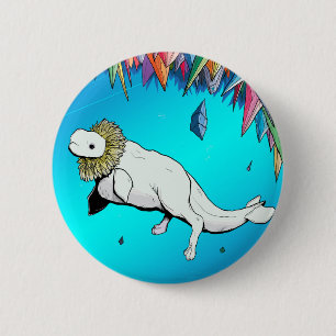 Beluga Lion 6 Cm Round Badge