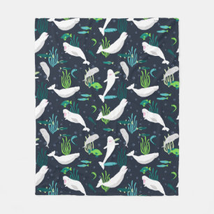 Beluga Party Fleece Blanket