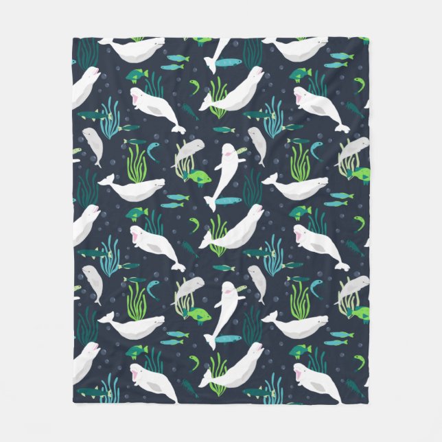 Beluga Party Fleece Blanket (Front)