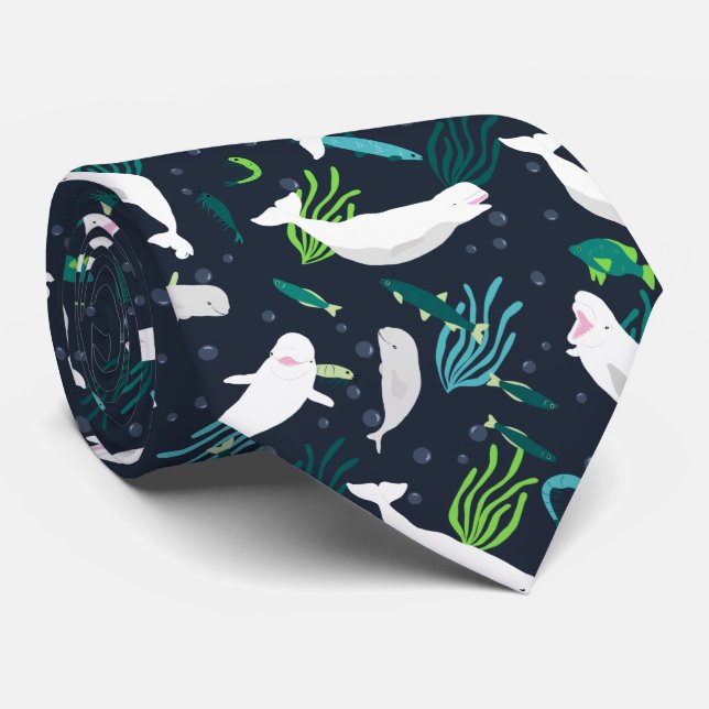 Beluga Party Tie (Rolled)