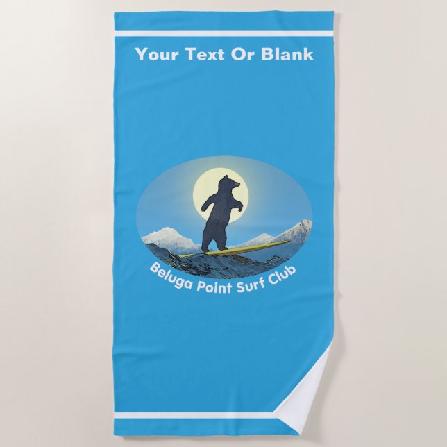 Beluga Point Surf Club Beach Towel (Front)