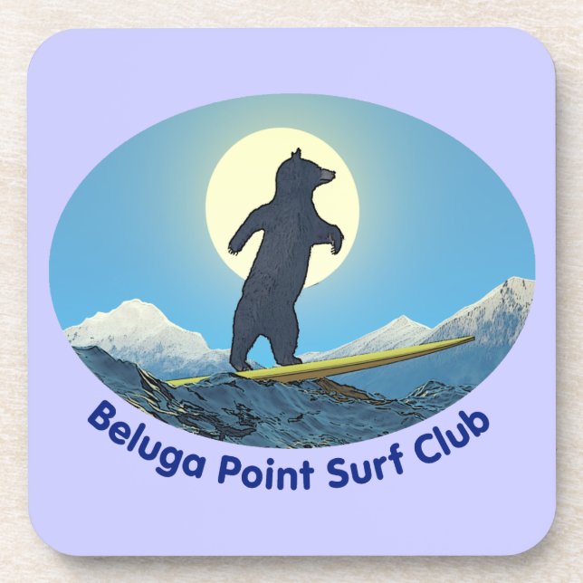 Beluga Point Surf Club Coaster (Front)