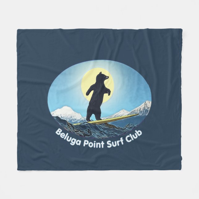 Beluga Point Surf Club Fleece Blanket (Front (Horizontal))