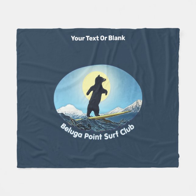 Beluga Point Surf Club Fleece Blanket (Front (Horizontal))