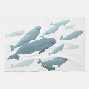Beluga Towel Beluga Whale Dish Towels Whale Gifts