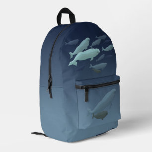Beluga Whale Art Backpacks - Personalise