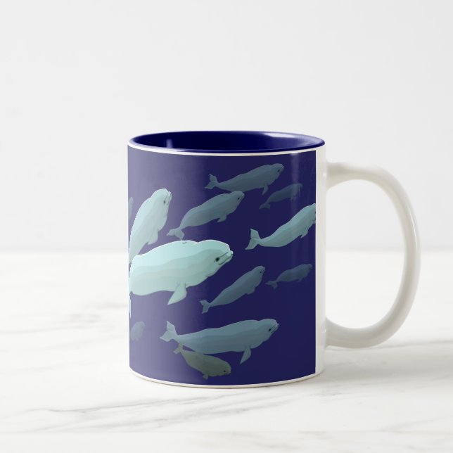 Beluga Whale Art Mug Marinelife Coffee Cup (Right)