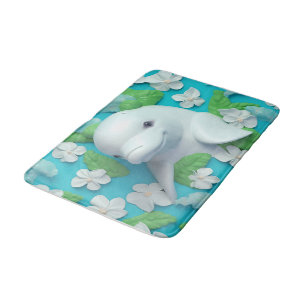 Beluga Whale Bath Room Rug Mat Home Decor