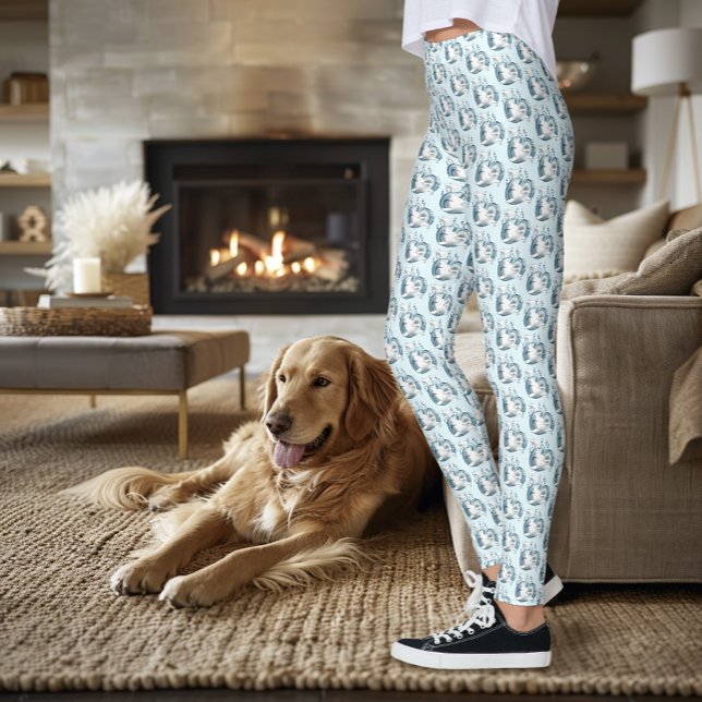 Beluga Whale Blue Leggings (Creator Uploaded)