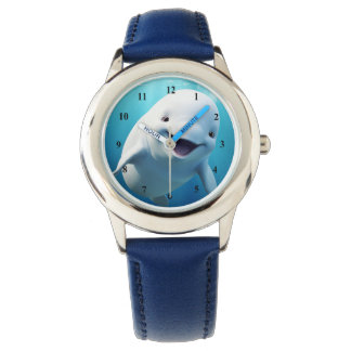 Beluga Whale Cartoon Blue Green Arctic Ocean  Watch