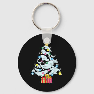 Beluga Whale Christmas Tree Whales Christmas  Key Ring