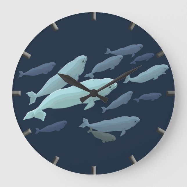 Beluga Whale Clock Beluga Whale Decor Whale Gifts (Front)