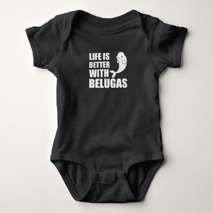 Beluga Whale Cute Animals For Kids Baby Bodysuit