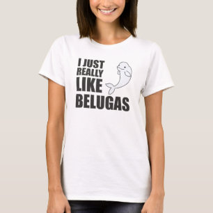 Beluga Whale Cute Animals For Kids T-Shirt