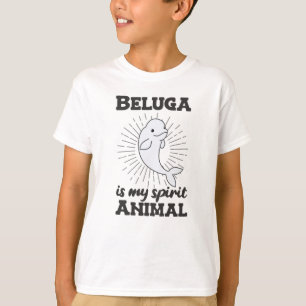 Beluga Whale Cute Animals For Kids T-Shirt