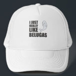 Beluga Whale Cute Animals For Kids Trucker Hat<br><div class="desc">Life is better with Beluga whales. A sweet Beluga lives in the sea. For every Beluga whale lovers of perfect saying. Belugas are beautiful animals that live in the ocean.</div>