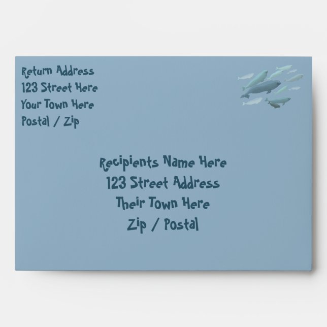 Beluga Whale Greeting Card Envelopes Personalised (Front)