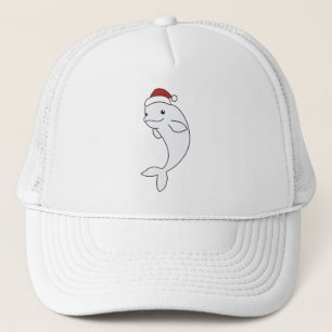 Beluga Whale Merry Christmas Winter Animals Whales Trucker Hat
