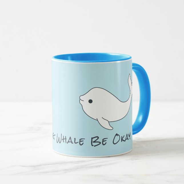Beluga Whale Mug (Front Right)