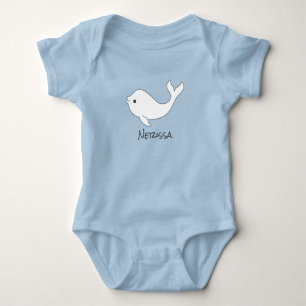 Beluga Whale Name Baby Bodysuit