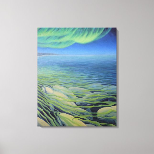 Beluga Whale Painting Canvas Print (Front)