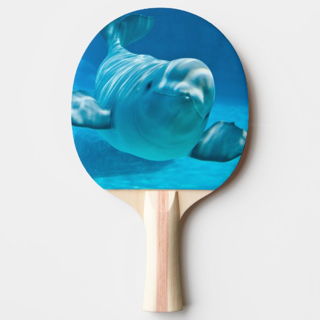 Beluga Whale Ping Pong Paddle (Front)