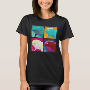 Beluga Whale Pop Illustration Colorful Animal Men T-Shirt