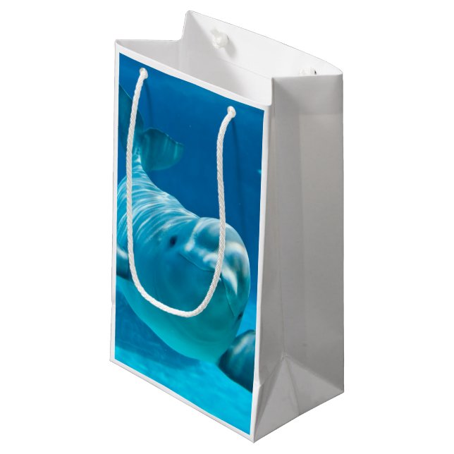 Beluga Whale Small Gift Bag (Front Angled)