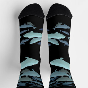 Beluga Whale Socks Whale Art Socks Customize