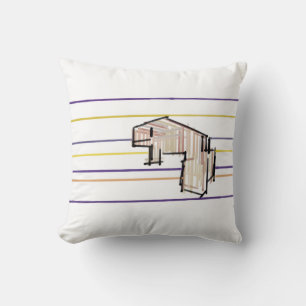Beluga whale summer joy cushion