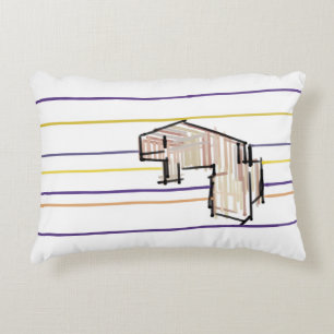 Beluga whale summer joy decorative cushion
