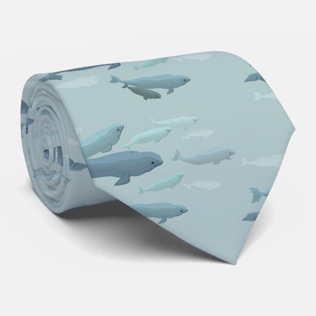 Beluga Whale Ties & Gifts Blue Whale Wildlife Ties (Rolled)