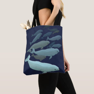 Beluga Whale Tote Bags & Blue Beluga Gifts