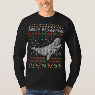 Beluga Whale Ugly Christmas Gifts. Whales T-Shirt
