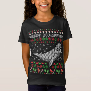 Beluga Whale Ugly Christmas Gifts. Whales T-Shirt