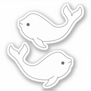 Beluga Whale Vinyl Stickers