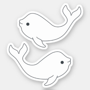 Beluga Whale Vinyl Stickers