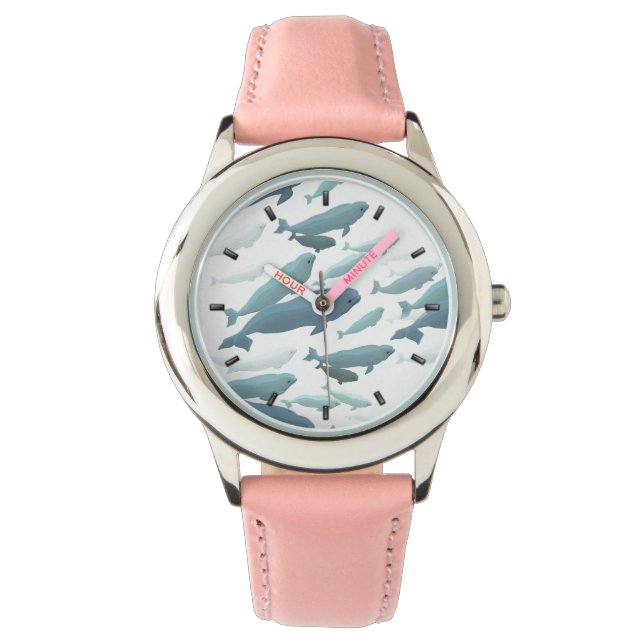 Beluga Whale Watch Cute Baby Beluga Wrist Watch (Front)